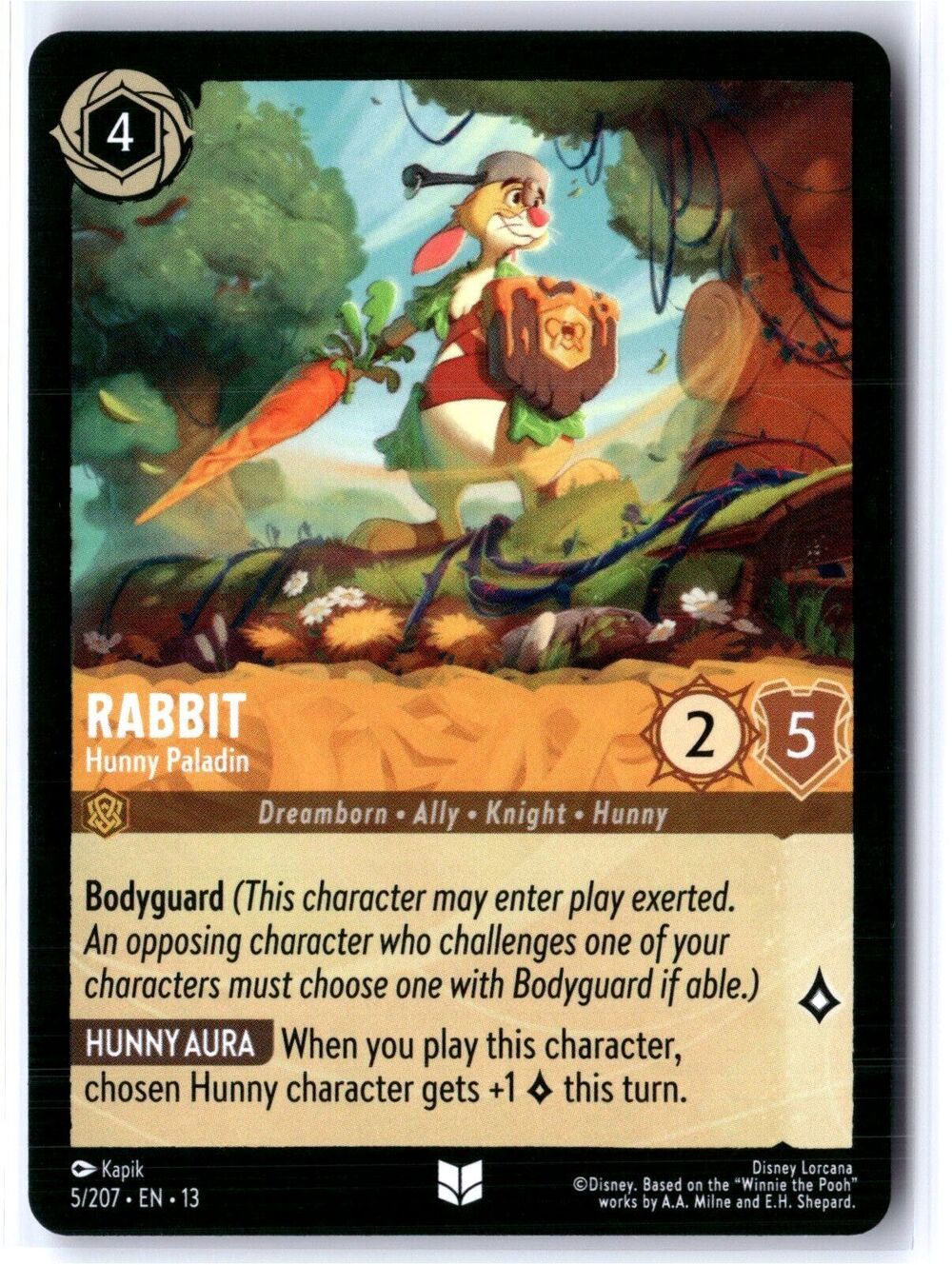 Rabbit - Hunny Paladin Uncommon Attack of the Vine! 5/207 NM
